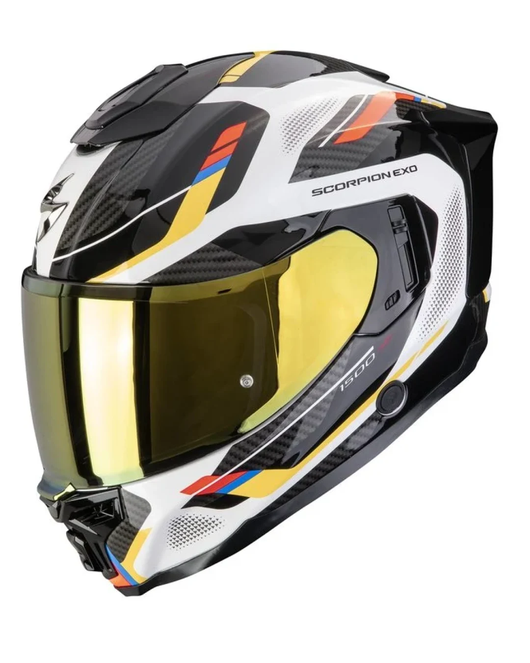 Каска SCORPION EXO-1500 AIR SLEEK White-Blue-Yellow