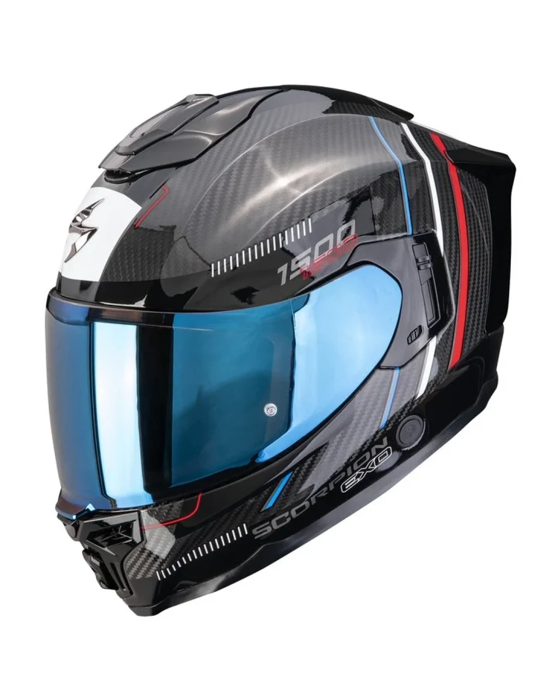 Каска SCORPION EXO-1500 CARBON AIR ZITY Black-Red-Blue