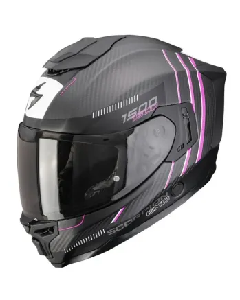 Каска SCORPION EXO-1500 CARBON AIR ZITY Matt Black-Pink
