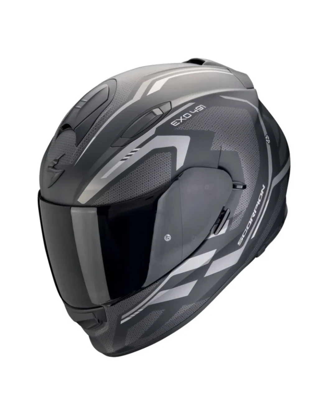 Каска SCORPION EXO-491 KRIPTA Matt Black-Silver