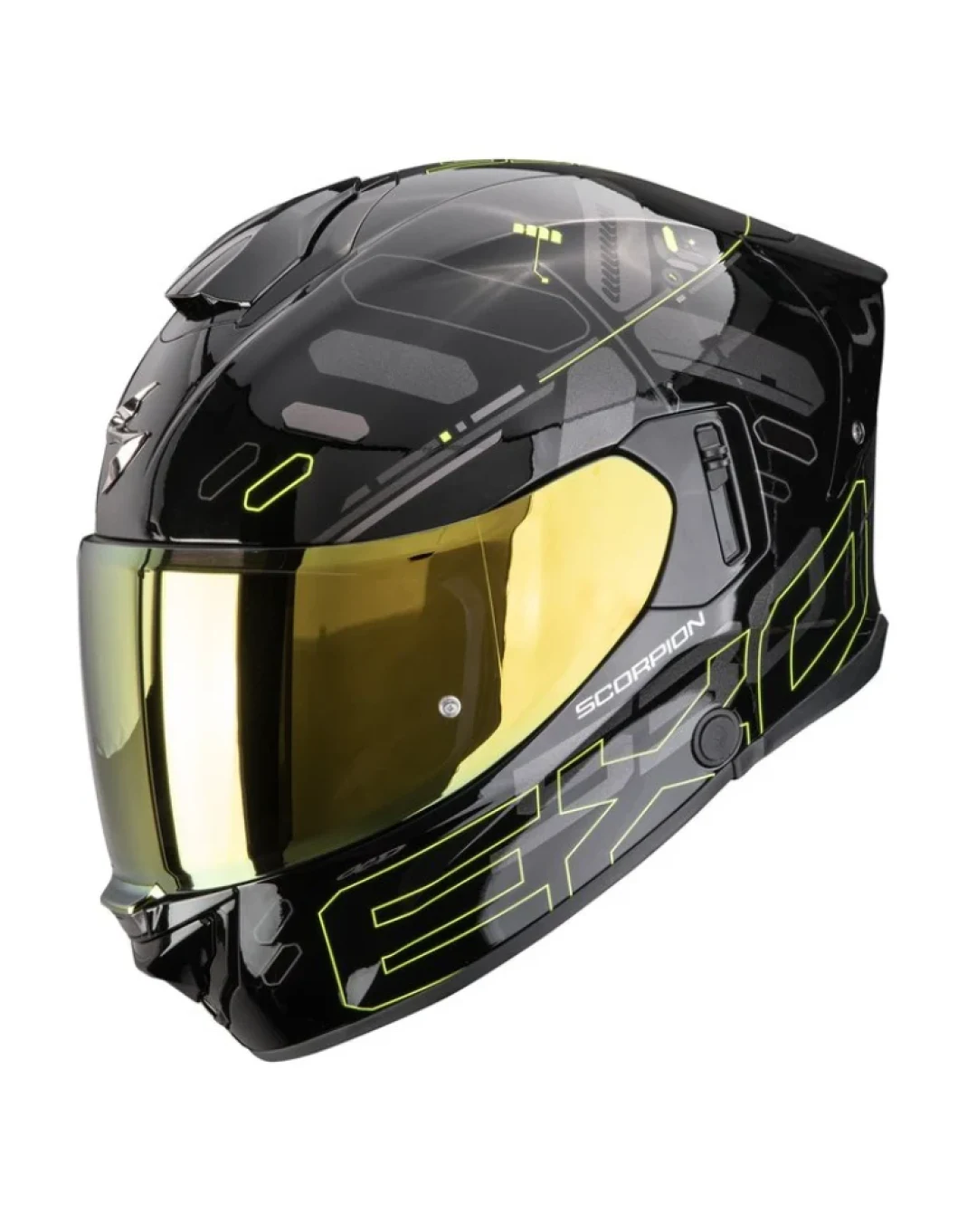 Каска SCORPION EXO-530 AIR FOND Black-Neon Yellow