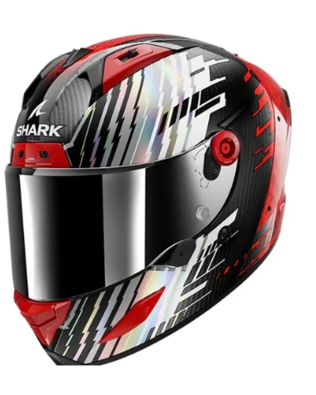 Каска SHARK AERON EDGY BLACK/RED/SILVER