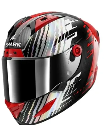 Каска SHARK AERON EDGY BLACK/RED/SILVER