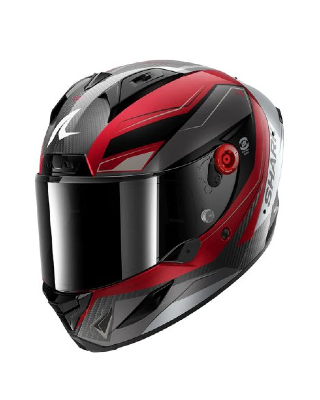 Каска SHARK AERON MEKARIUM BLACK/RED//WHITE