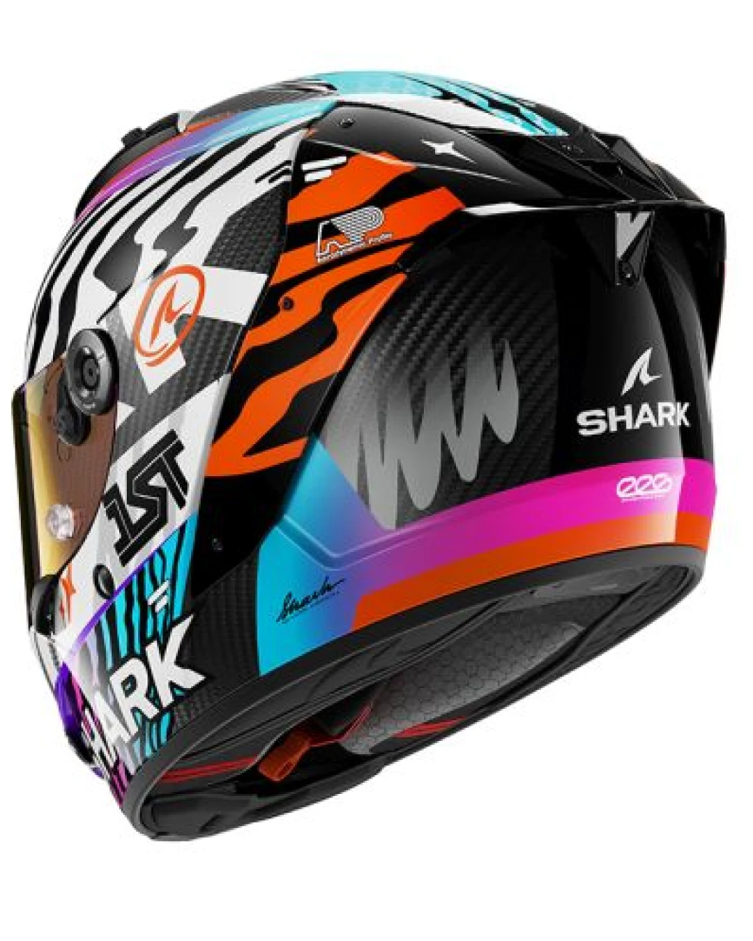 Каска SHARK AERON SPEED-FANCY MAT BLACK/ORANGE/WHITE