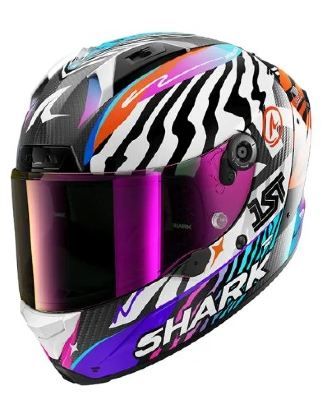 Каска SHARK AERON SPEED-FANCY MAT BLACK/ORANGE/WHITE