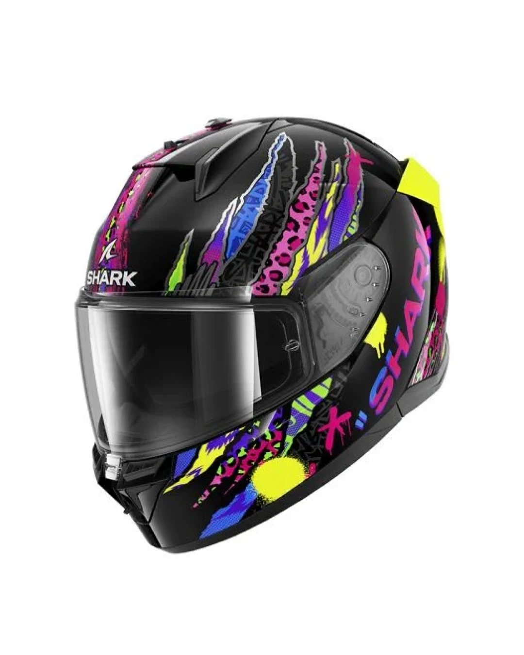 Каска SHARK D-SKWAL 3 FAWN BLACK/PURPLE/YELLOW