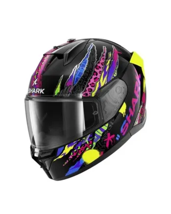 Каска SHARK D-SKWAL 3 FAWN BLACK/PURPLE/YELLOW