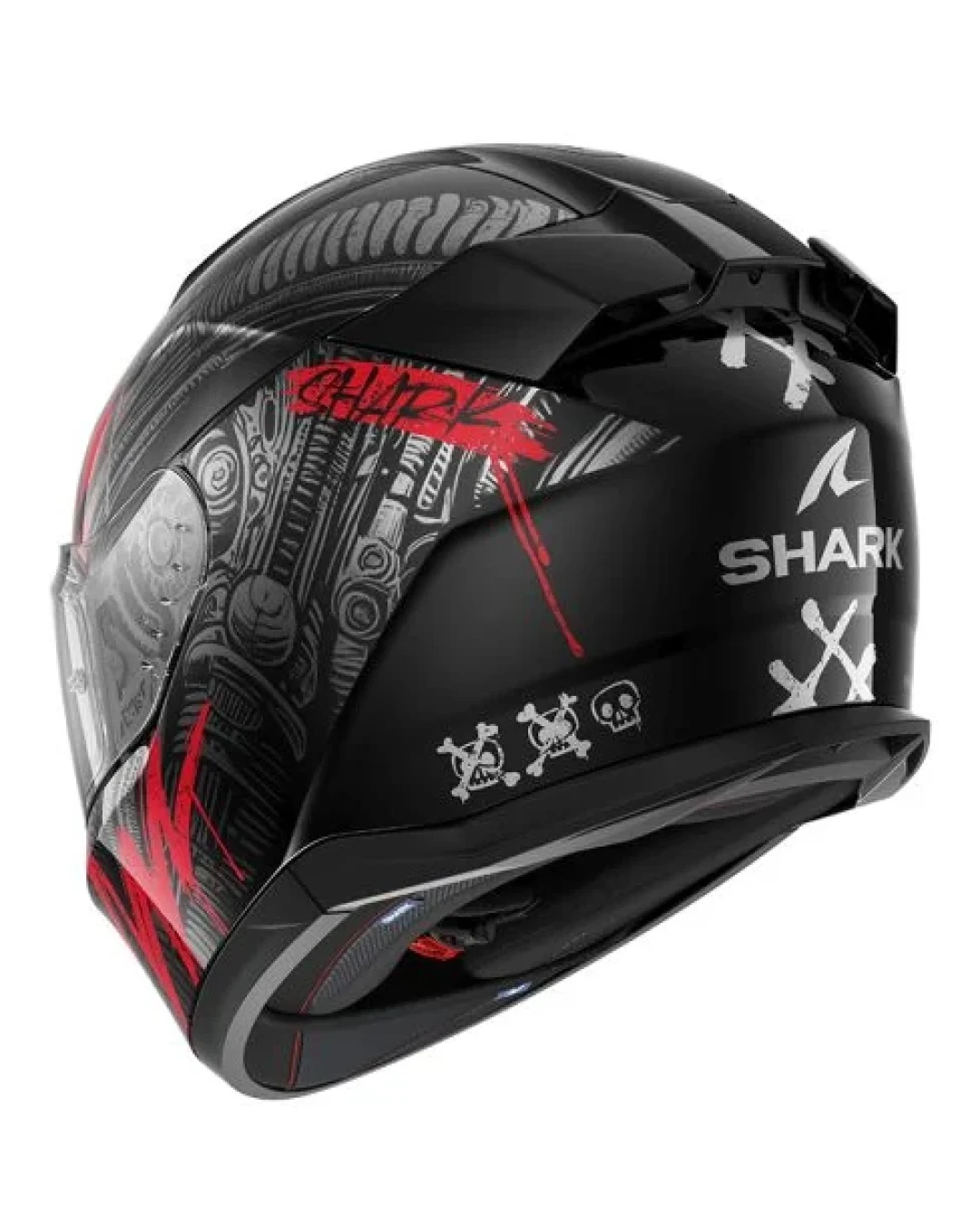 Каска SHARK D-SKWAL 3 SHIEVER BLACK/GREY/RED