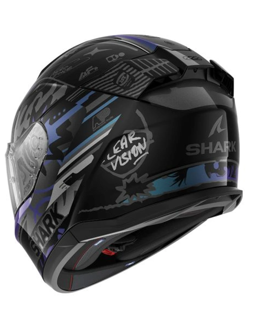 Каска SHARK D-SKWAL 3 STREETRUSH BLACK/BLUE/PURPLE