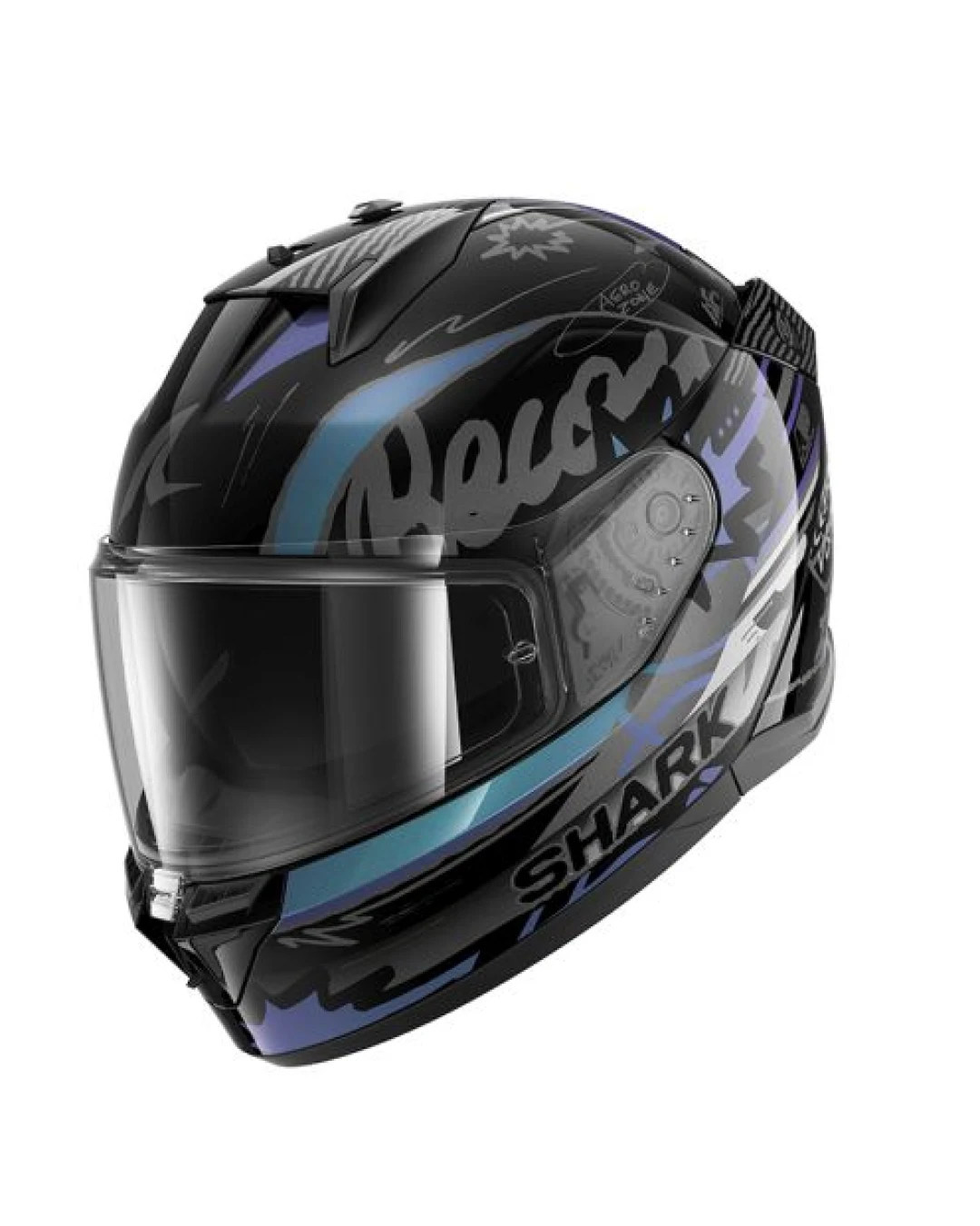 Каска SHARK D-SKWAL 3 STREETRUSH BLACK/BLUE/PURPLE