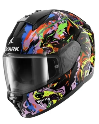 Каска SHARK RIDILL 2 RAGING BEAST Black Violet Yellow