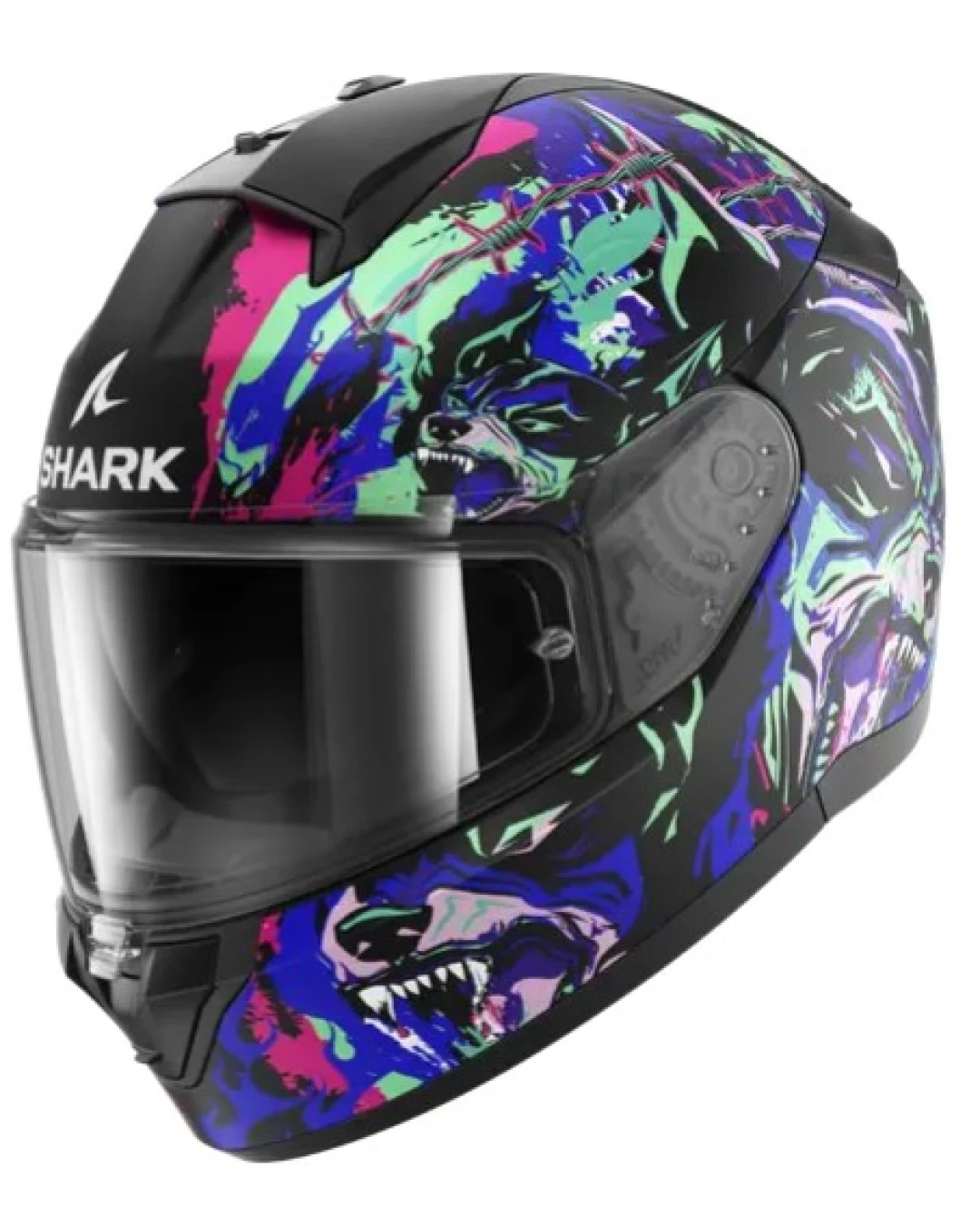 Каска SHARK RIDILL 2 RAGING BEAST Blue/Violet/Pink