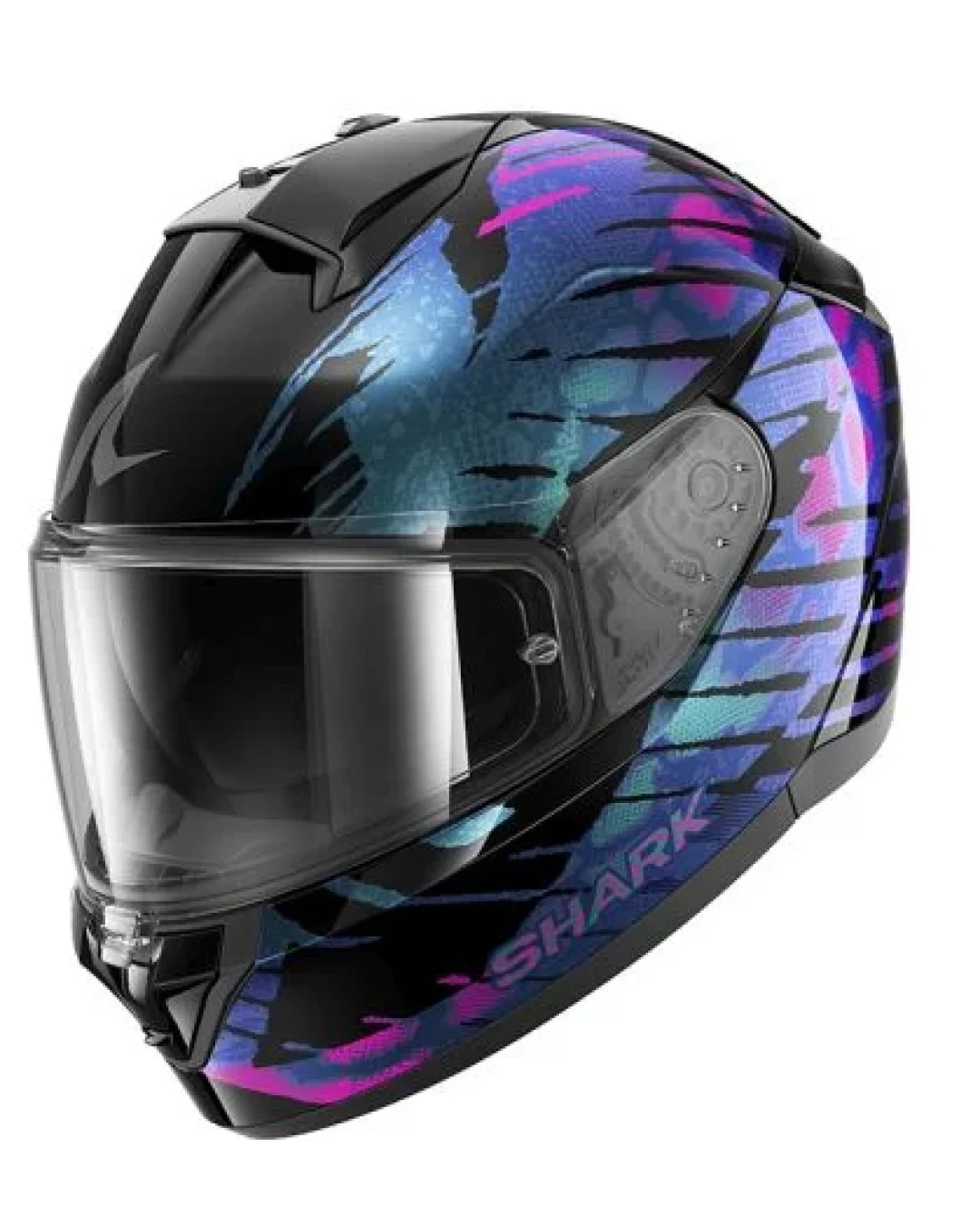 Каска SHARK RIDILL 2 REPTAIA BLACK/BLUE/PURPLE