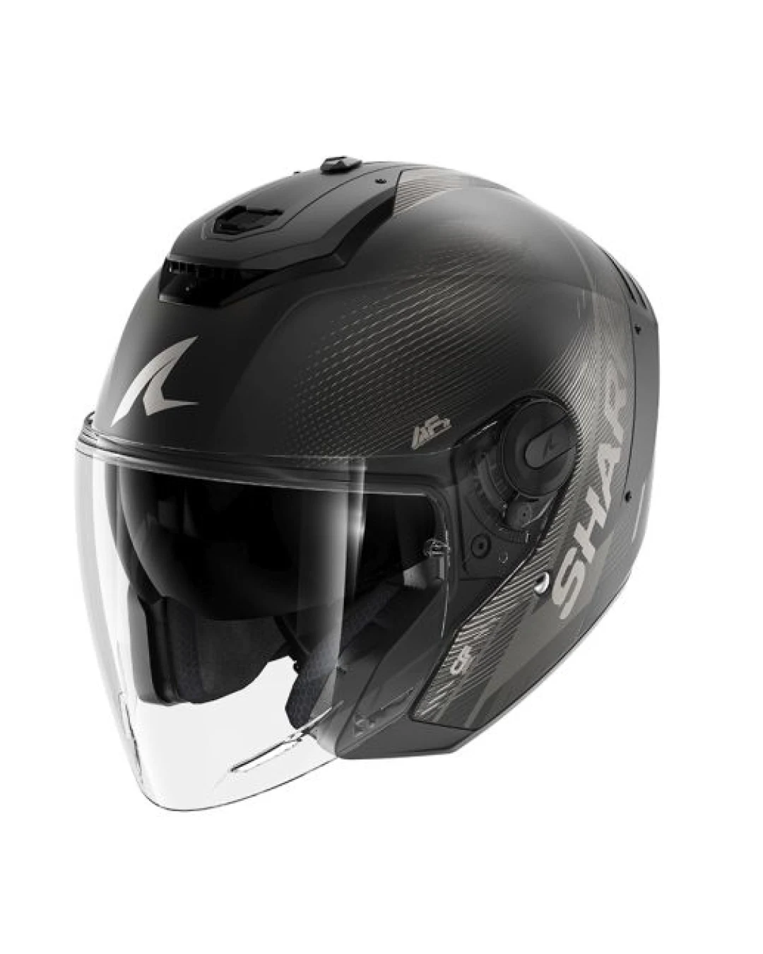 Каска SHARK RS JET CARBON SPEED TECH MAT BLACK/GREY