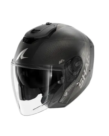 Каска SHARK RS JET CARBON SPEED TECH MAT BLACK/GREY