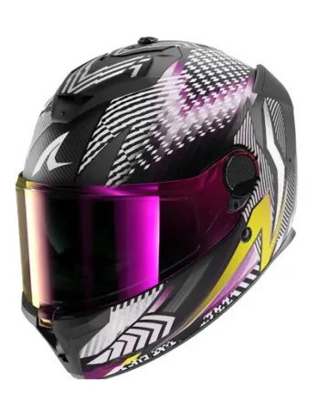 Каска SHARK SPARTAN GT PRO CARBON STHYR MAT CARBON/CHROME/PURPLE