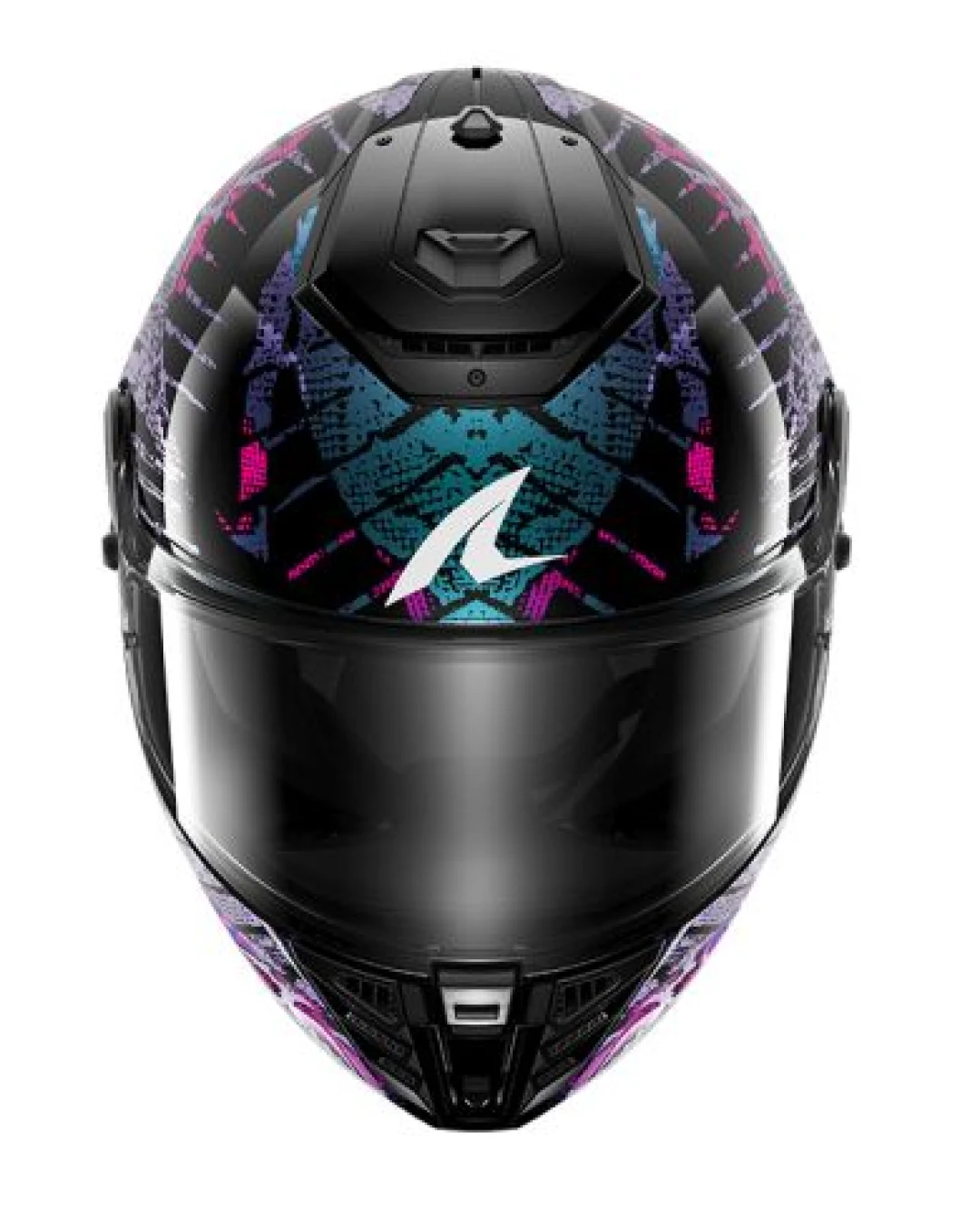 Каска SHARK SPARTAN RS CARBON REPTAIA BLACK/BLUE/PURPLE