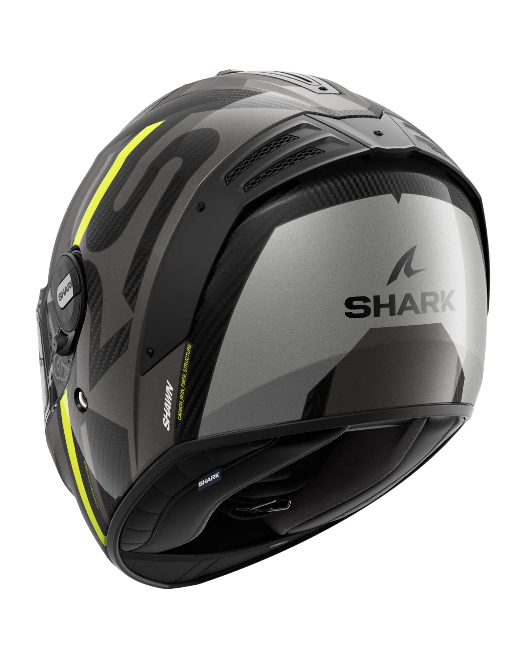 Каска SHARK SPARTAN RS CARBON SHAWN GLOSS BLACK/GRAY/YELLOW FLUO