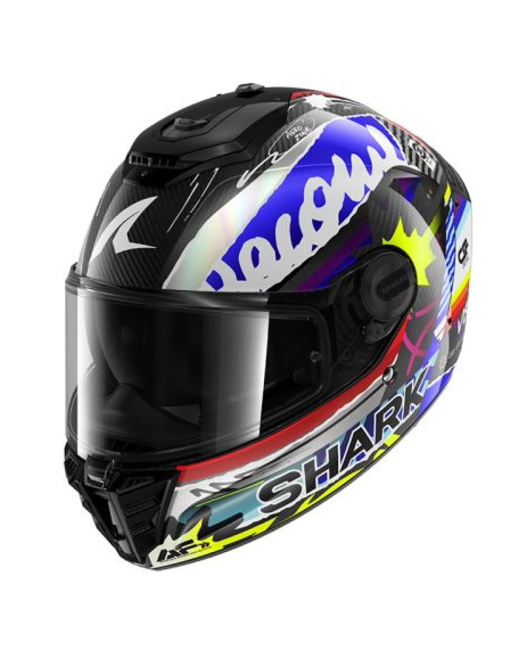 Каска SHARK SPARTAN RS CARBON STREETRUSH BLACK/BLUE/SILVER/YELLOW