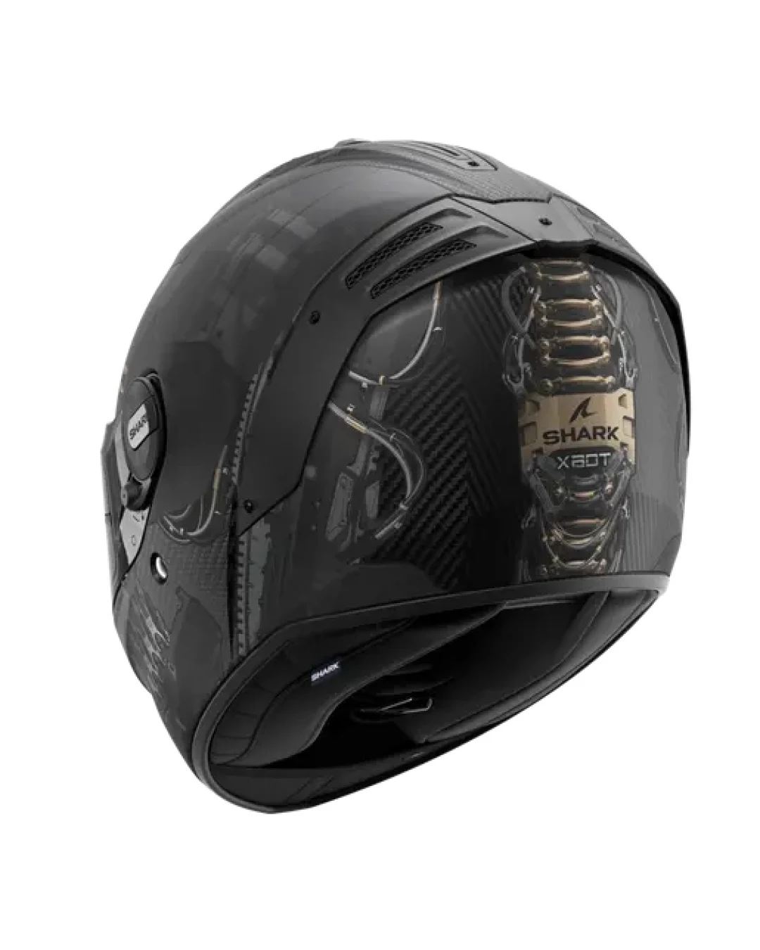 Каска SHARK SPARTAN RS CARBON XBOT BLACK/WHITE/GOLD