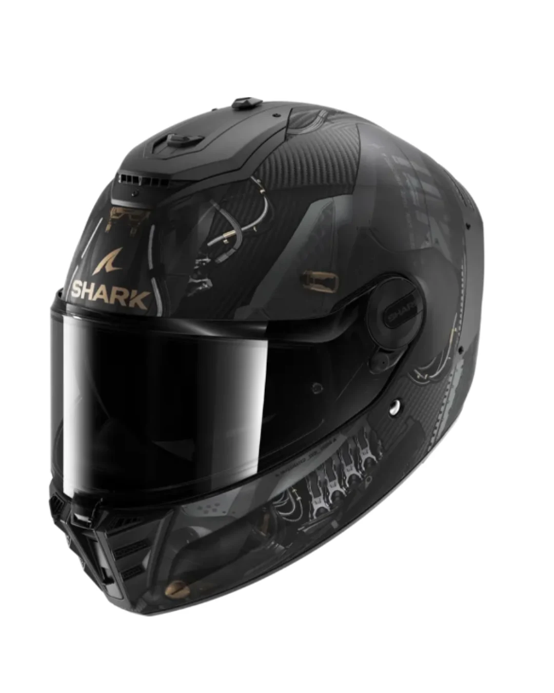 Каска SHARK SPARTAN RS CARBON XBOT BLACK/WHITE/GOLD