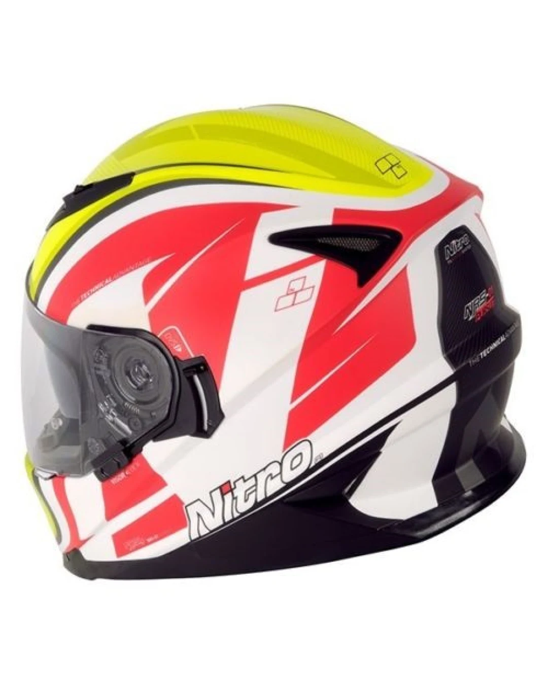 Каска за мотор NITRO NRS-01 PURSUIT WHT/SYEL/RED