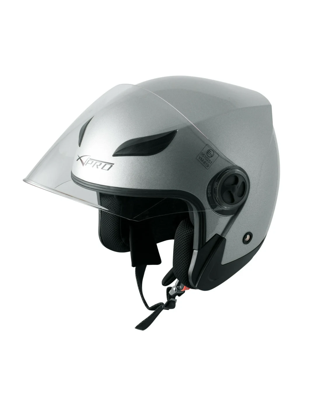 Каска за скутер A-PRO ENGRAVE SILVER