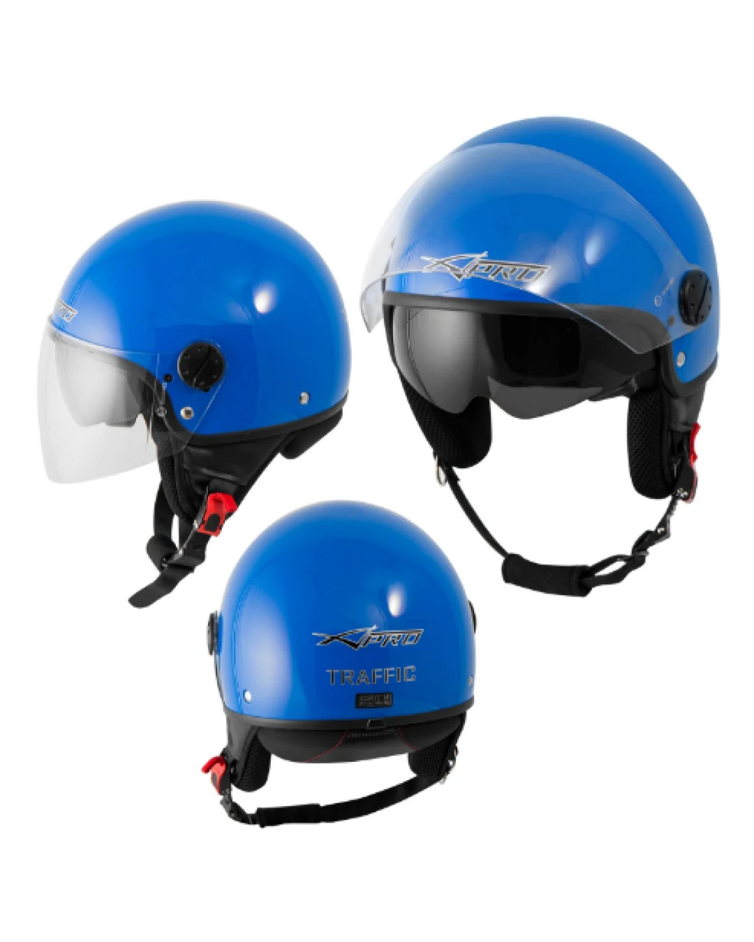 КАСКА ЗА СКУТЕР A-PRO TRAFFIC BLUE