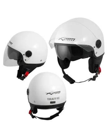 Каска за скутер A-PRO TRAFFIC WHITE