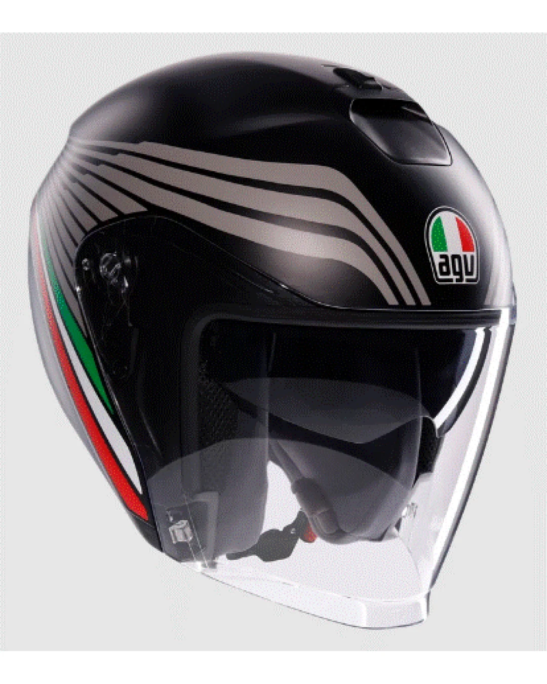 Каска за скутер AGV IRIDES BOLOGNA MATT BLACK/TRICOLORE