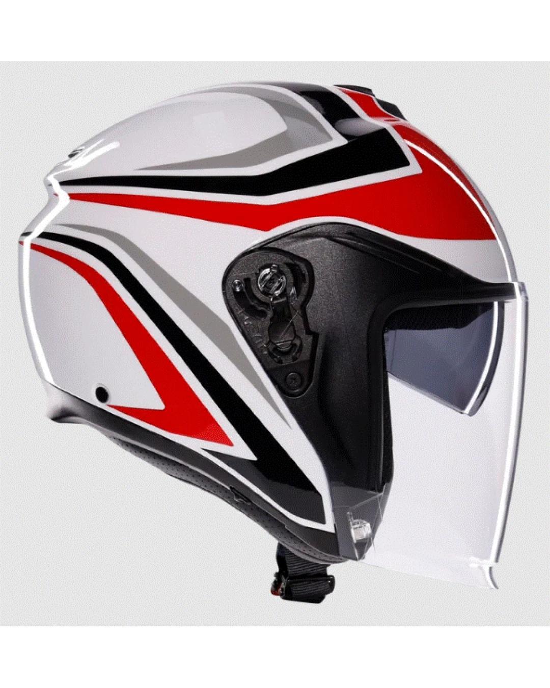 Каска за скутер AGV IRIDES TOLOSA BLACK/GREY/RED