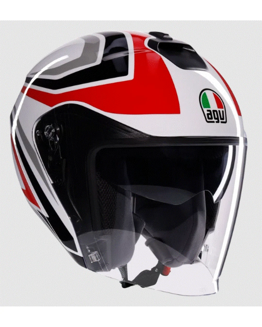 Каска за скутер AGV IRIDES TOLOSA BLACK/GREY/RED