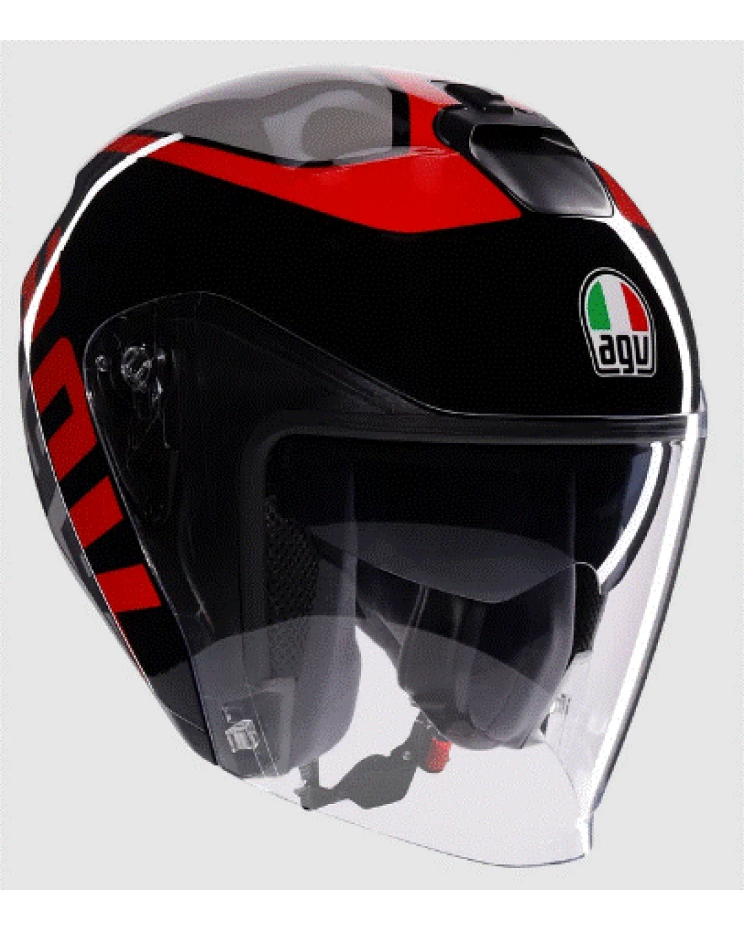 Каска за скутер AGV IRIDES VALENZA MATT GREY/BLACK/RED