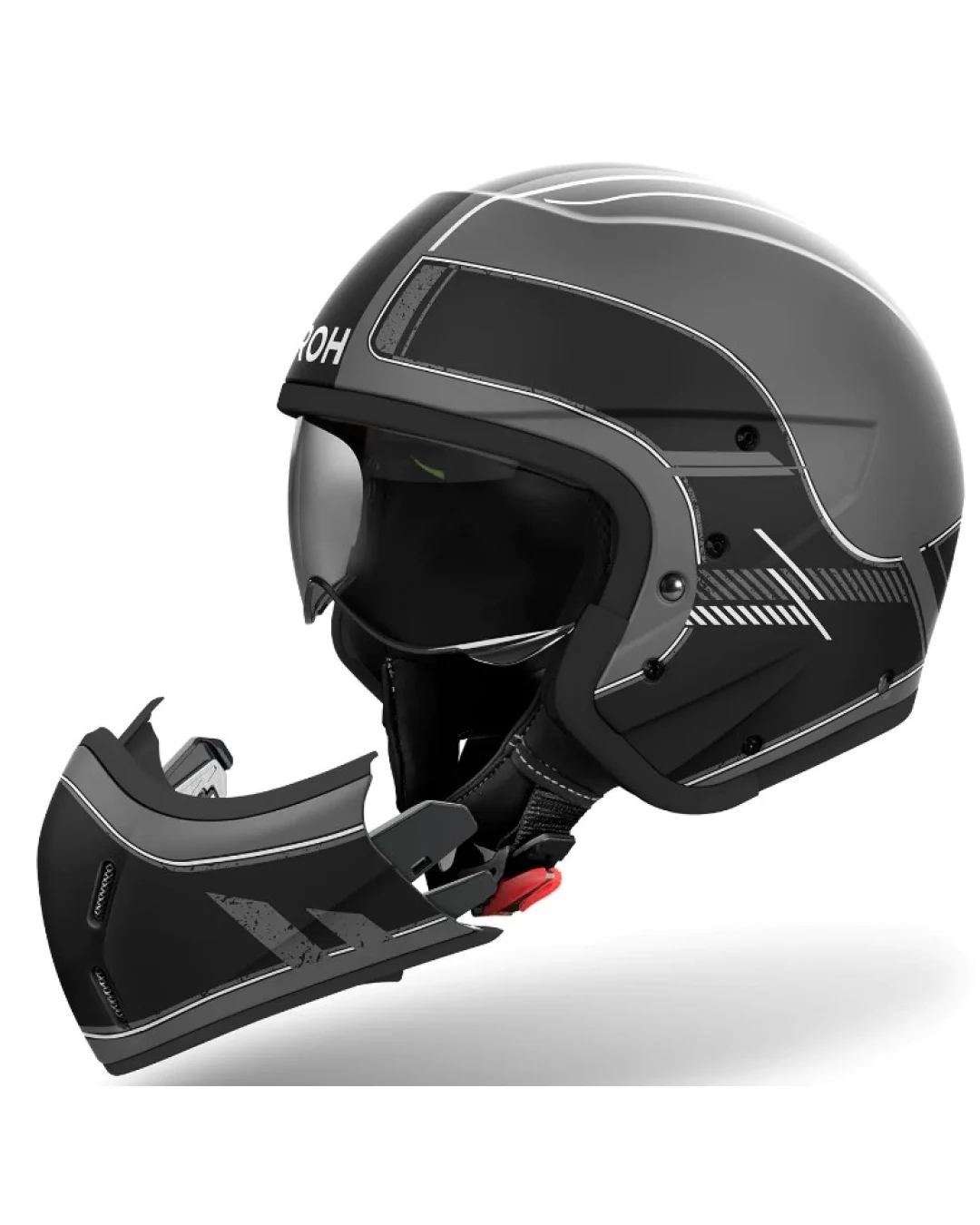 Kаска за скутер AIROH Raster Black Matt