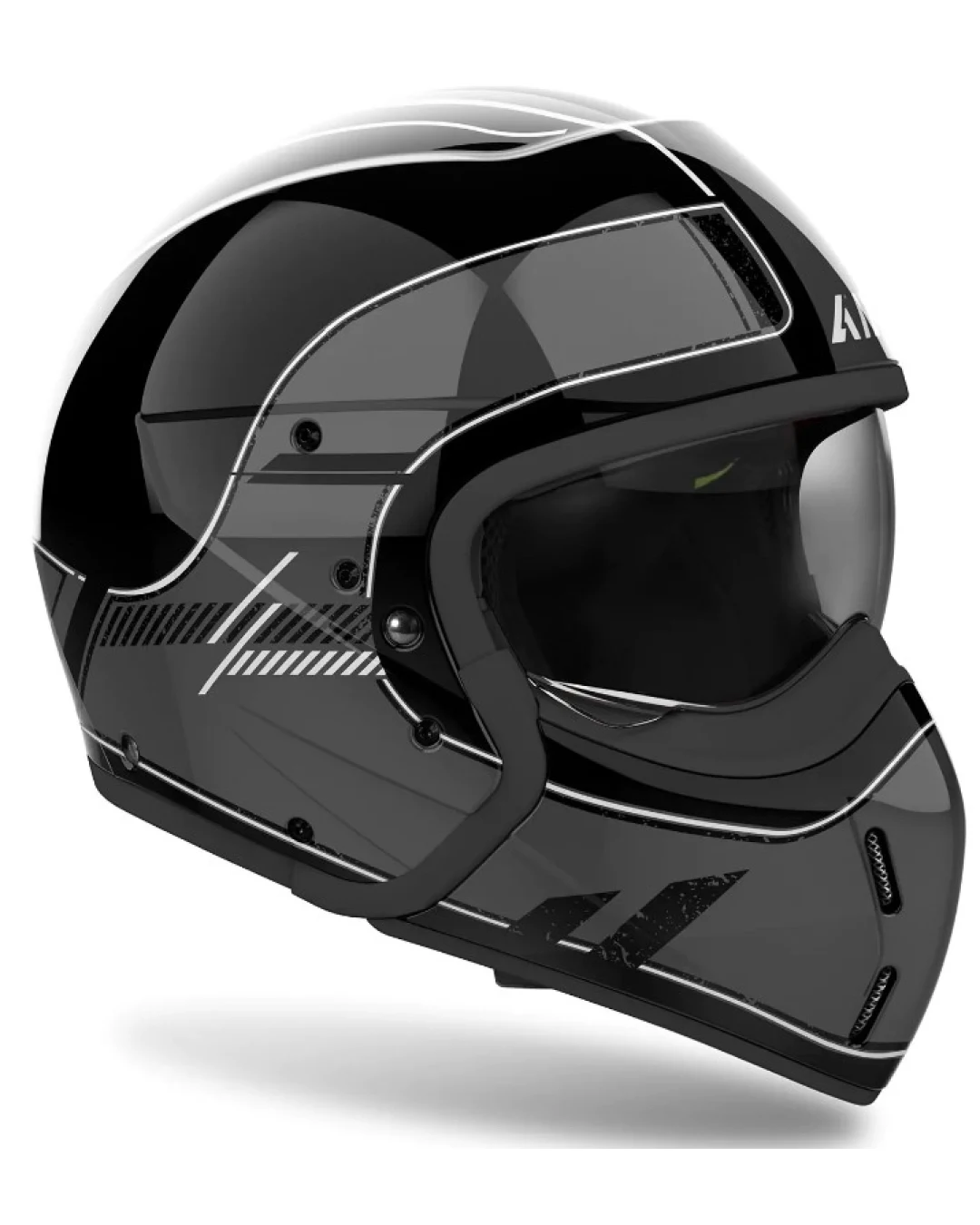 Kаска за скутер AIROH Raster Dark Grey Gloss