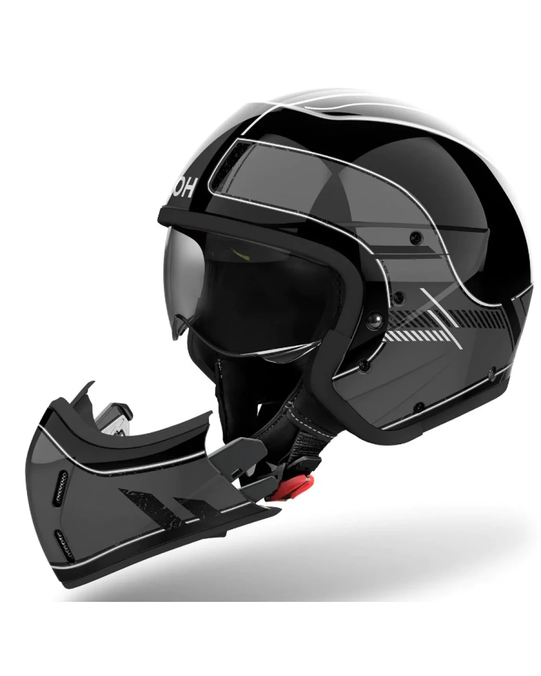 Kаска за скутер AIROH Raster Dark Grey Gloss