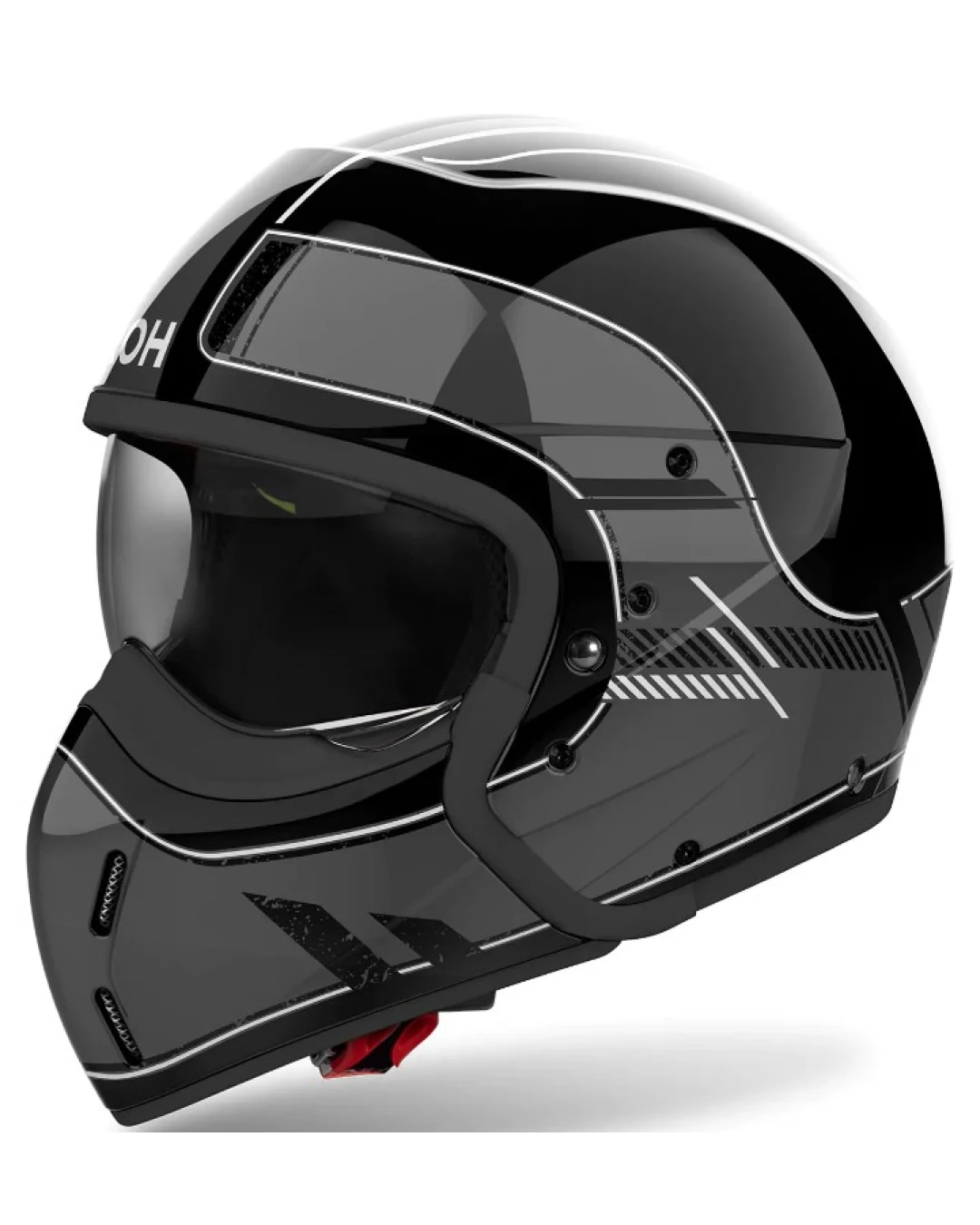 Kаска за скутер AIROH Raster Dark Grey Gloss