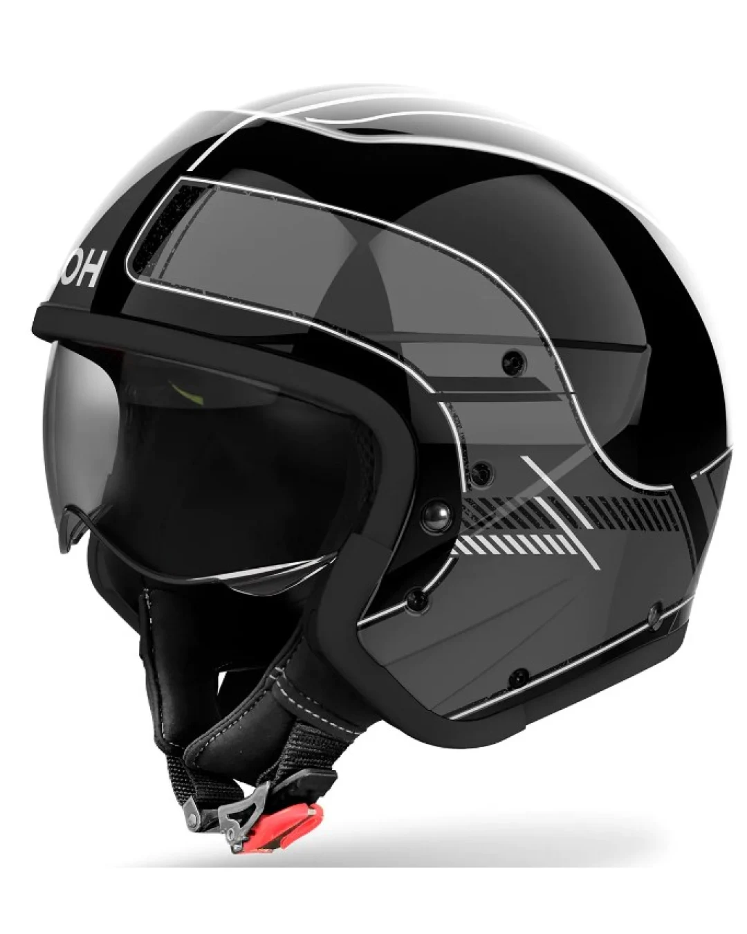 Kаска за скутер AIROH Raster Dark Grey Gloss