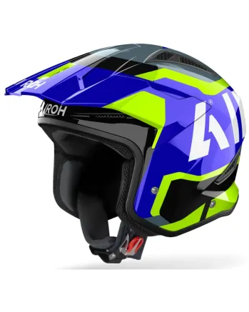Kаска за скутер AIROH TRR II JUPITER BLUE/YELLOW GLOSS