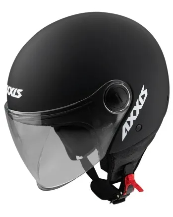 КАСКА ЗА СКУТЕР AXXIS SQUARE S SOLID BLACK МАТТ