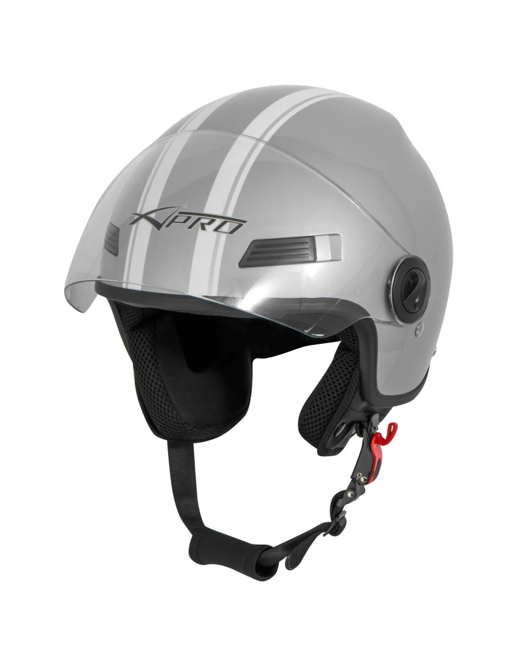 Каска за скутер FEVER SILVER