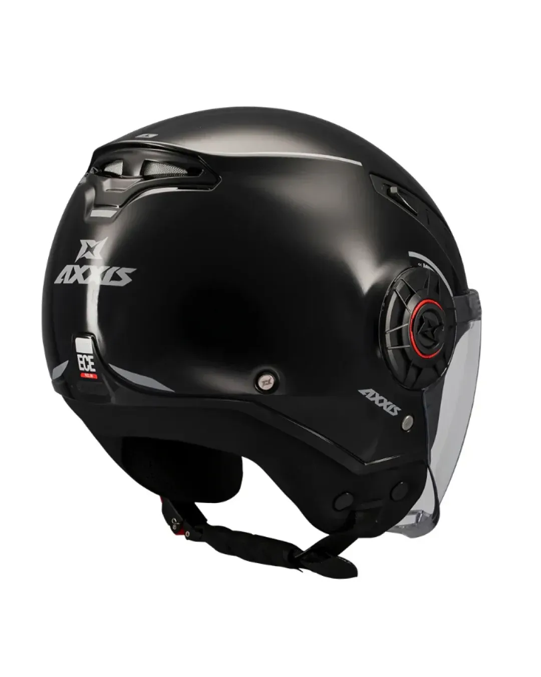Каска за скутер Axxis Metro S Solid V2 A1 Black Gloss