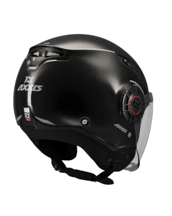 Каска за скутер Axxis Metro S Solid V2 A1 Black Gloss