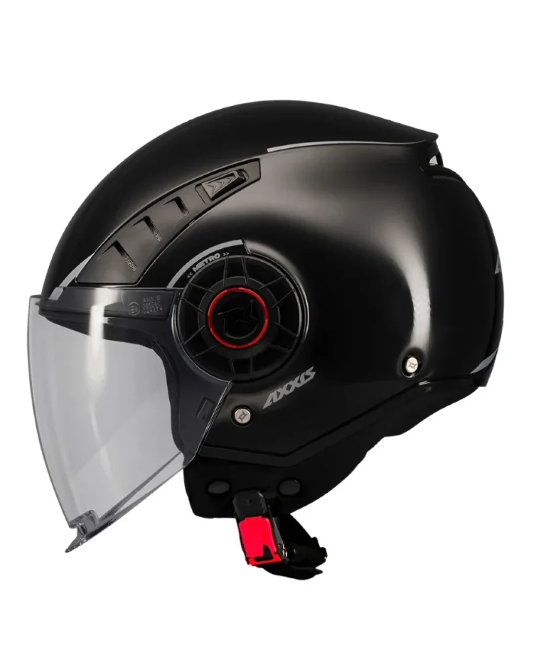 КАСКА ЗА СКУТЕР METRO S SOLID V2 A1 BLACK GLOSS