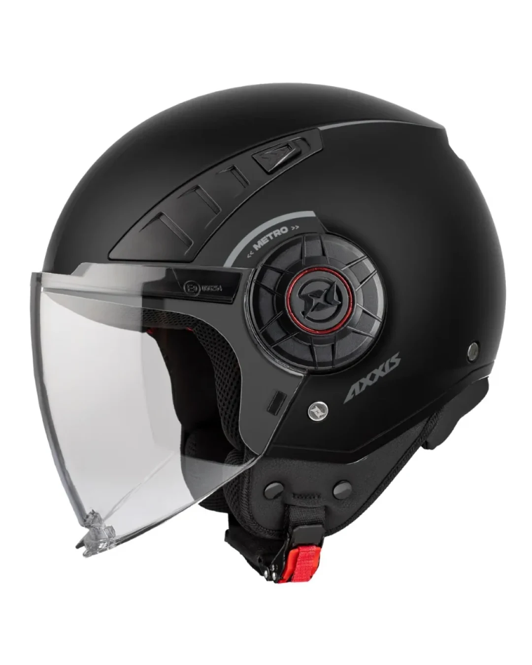 КАСКА ЗА СКУТЕР METRO S SOLID V2 A1 BLACK МАТТ