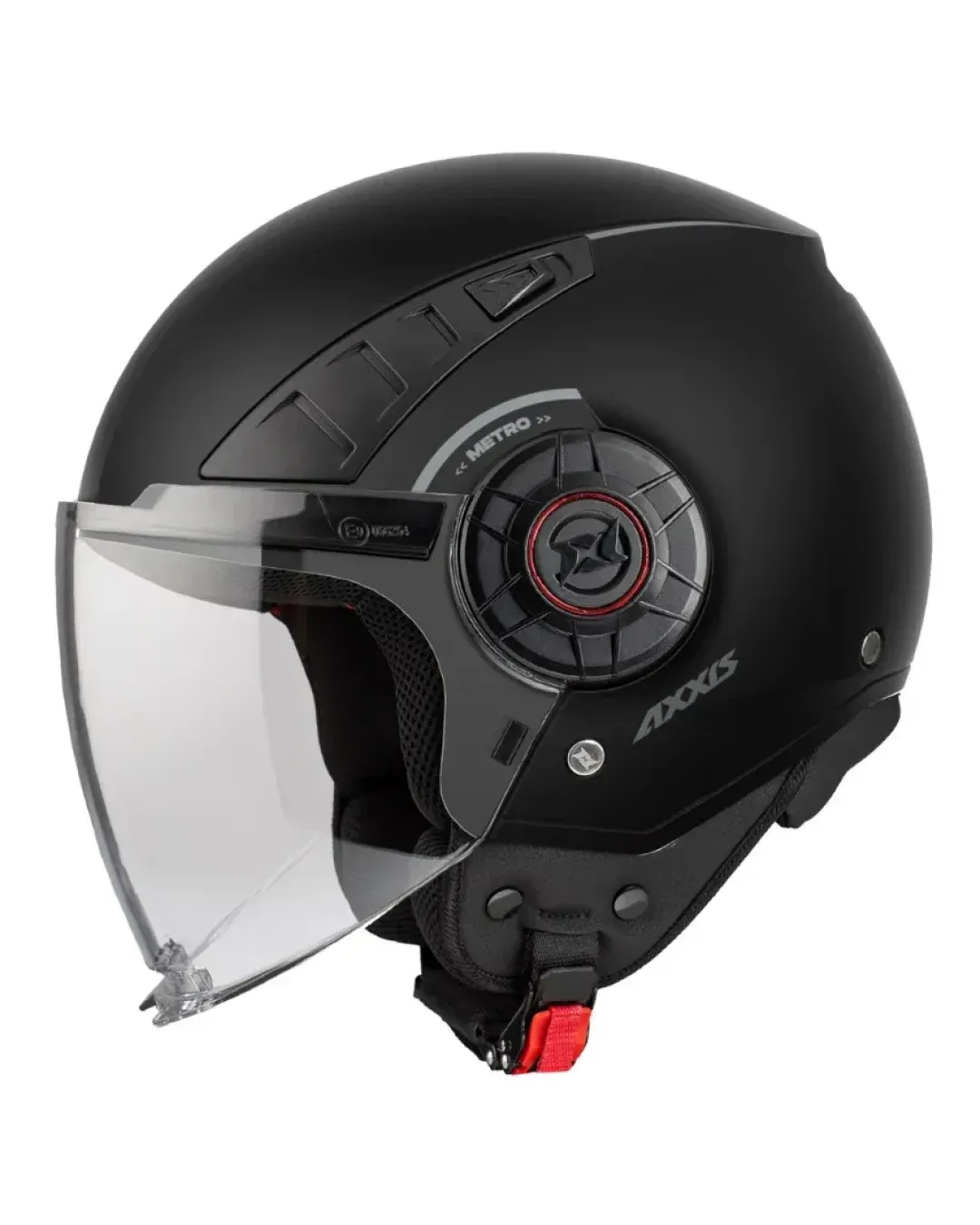 Каска за скутер Axxis Metro S Solid V2 A1 Black Matt