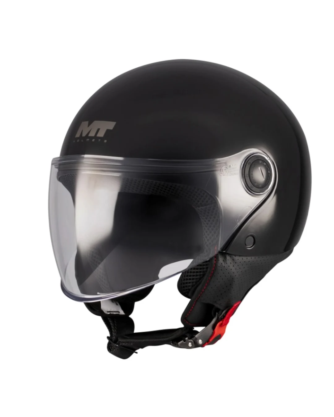 КАСКА ЗА СКУТЕР MT STREET S PURE A1 BLACK GLOSS