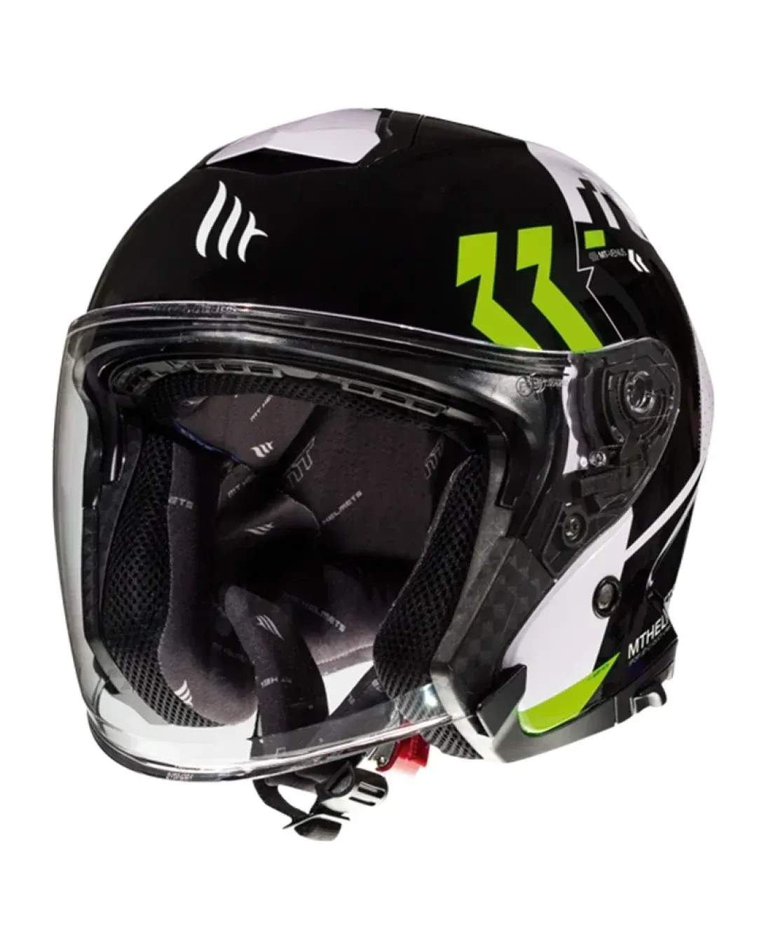 КАСКА ЗА СКУТЕР MT THUNDER 3 VENUS A6 GLOSS PEARL FLUO GREEN