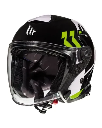 КАСКА ЗА СКУТЕР MT THUNDER 3 VENUS A6 GLOSS PEARL FLUO GREEN